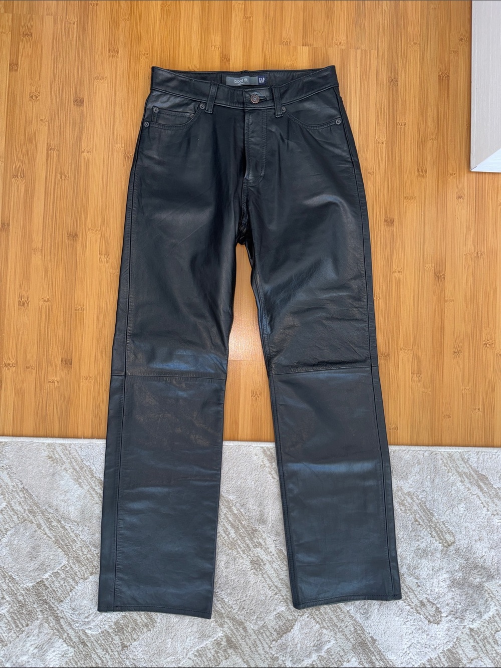 Vintage GAP Black Leather Bootcut Pants